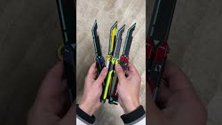 4 color RGX Knife Valorant Hame weapons irl valorant balisong [upl. by Branen986]