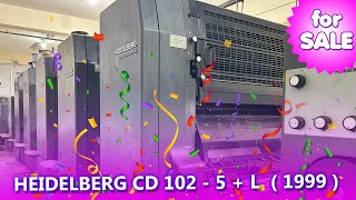 Used HEIDELBERG CD 102 5L 1999 PRINTING MACHINE [upl. by Needan]