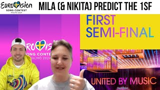 Mila amp Nikita React to the First SF Dress Rehearsals amp Predict Qualification Eurovision 2024 [upl. by Filiano]