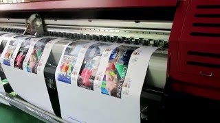 3 2M eco solvent printer MT3207DE prints 3 rolls at a time [upl. by Ennoved328]