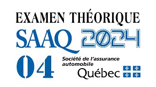 EXAMEN THEORIQUE SAAQ  QUÉBEC 2024  SIGNALISATION ROUTIÈRE04 [upl. by Calv813]