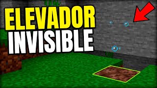 🚀 ASCENSOR INVISIBLE en Minecraft Bedrock 121 🚪✨ [upl. by Quill238]