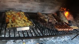 Asado con vegetales a la plancheta  Cocineros Baraderenses [upl. by Horten]