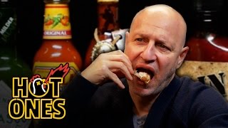 Tom Colicchio Goes Full Top Chef on Some Spicy Wings  Hot Ones [upl. by Refanej135]