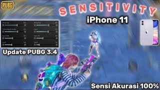 New Sensitivity iPhone 11 Terbaru  Kode LayoutSensi Akurasi 100  Sensi PUBG Mobile Terbaik 2024 [upl. by Ainolloppa]