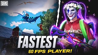 FASTEST PLAYER IN BGMI 🔥 Fastest 60 FPS 5 Finger Claw Player  BGMI [upl. by Ledif]