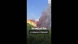 Israeli strike in Lebanon’s Nabatieh [upl. by Nnelg244]