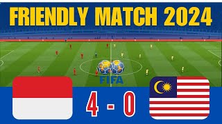 🔴 NDONESIA 40 MALAYSIA  FRIENDLY MATCH 2024  SELALU MENARIK DISIMAK [upl. by Bat]