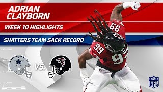 Adrian Clayborn Sets Team Record w 6 Sacks  Cowboys vs Falcons  Wk 10 Player Highlights [upl. by Clea]