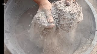 White gritty grainy sand cement crumbling in lots of water  so relaxing satisfying sound 💆RM ASMR [upl. by Ahsieker]