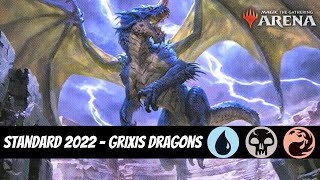 🔵⚫🔴 Grixis Dragons  AFR  Standard 2022  MTG Arena [upl. by Enidlareg]