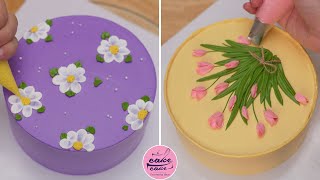 Simple Flowers Cake Decorating Tutorials For Beginners  How To Make A Cake For Birthdays 2024 [upl. by Nedah]