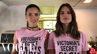 Victoria’s Secret Angels Present Airline Safety with Adriana Lima Alessandra Ambrosio and More [upl. by Keelin]