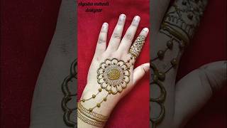 Beautiful gol tikki mehndi design for back hand✨gol tikki mehndi designmehndi youtubeshorts [upl. by Teevens990]