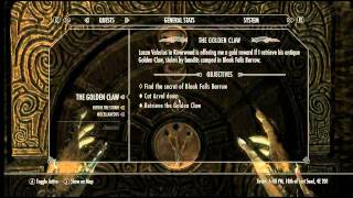 Skyrim  Bleak Falls Barrow  The Golden Claw puzzle door [upl. by Bainbrudge]