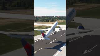 Boeing 787 Delta Airlines EPIC Landing at Binhai Airport CHAOS shorts [upl. by Aiekal]