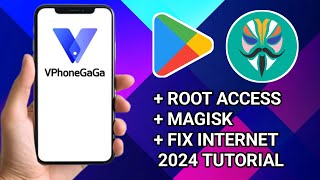 VphoneGaGa INSTALLATION Tutorial 2024 ROOT  MAGISK  Internet FIX Android 13 [upl. by Anaigroeg]