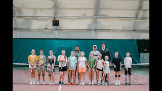 Янко Типсаревич в Академии тенниса quotГринвичquot  день 2  Janko Tipsarevic at Grinvich Tennis Academy [upl. by Assilana187]