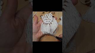 Makramee Zimt Herz 🤍 Macrame christmas ornament [upl. by Eustazio]