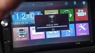 How to Adjust BAS in Double din 7012B Head Unit [upl. by Yuji]