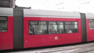 Trams in Prague Czech Republic  19th December 2010 [upl. by Imrots]