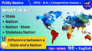 What is a Nation State  Diff bw Nation amp State Stateless Nation amp Nation State BAUPSC NTA [upl. by Aivatnuahs64]