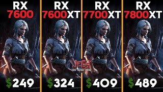 RX 7600 vs RX 7600 XT vs RX 7700 XT vs RX 7800 XT  Tested in 16 games [upl. by Aelanna750]