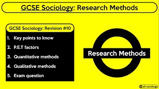 GCSE Sociology Revision from allsociology  Sociological Research Methods Episode 10 [upl. by Pendleton]