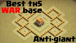 Th5  Warbase Antigianthealer  Clash of Clans [upl. by Britton245]