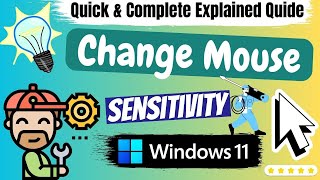 How to Change Mouse Sensitivity  Windows 11  eTechnizcom 👍 [upl. by Raybin]