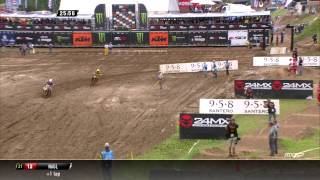 Romain Febvre passes David Philippaerts MXGP of Italy 2015 [upl. by Wyatan]