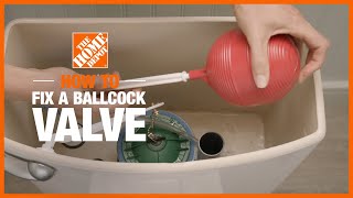 How to Install and Fix a Ballcock Valve  Toilet Repair  The Home Depot [upl. by Claiborne916]