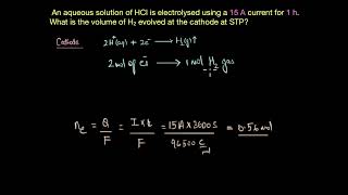 Worked example Faradays Laws of electrolysis  Electrochemistry  Chemistry  Khan Academy [upl. by Letha972]