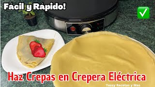 ✅Haz Crepas en Crepera Eléctrica o Sartén Receta Práctica y Fácil‼️ fyp postres [upl. by Doownel]