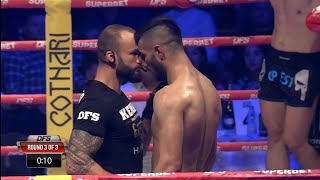 Total madness Upset fighter challenges the referee after knockdown [upl. by Hayarahs]