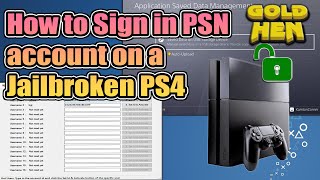 How to Log In PSN account on a Jailbroken PS4 [upl. by Rodina]