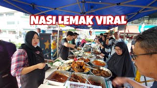 PAGIPAGI SUDAH PADA ANTRI  KULINER NASI LEMAK PINGGIR JALAN TERLARIS DI KUALA LUMPUR MALAYSIA [upl. by Valerle12]