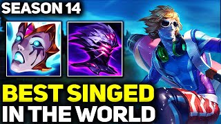 RANK 1 BEST SINGED IN SEASON 14  AMAZING GAMEPLAY  League of Legends [upl. by Knowle]