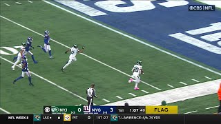 Breece Hall Long Touchdown Run After Catch [upl. by Elime563]