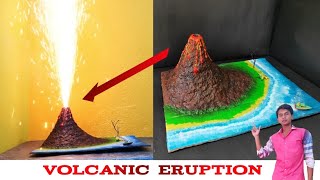 How To Make A Volcanic Eruption Model  কীভাবে একটি আগ্নেয়গিরির মডেল তৈরি করবেন [upl. by Shulock]