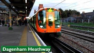 Dagenham Heathway  District line  London Underground  S7 Stock [upl. by Fabyola]