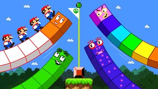 Numberblocks Snake Calamity Maze 2  Big trouble in Super Mario Bros  GM Animation [upl. by Llenol]