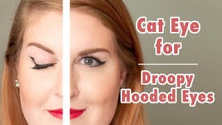 Cat Eye Tutorial for Hooded Droopy Eyes [upl. by Hizar]