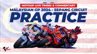 LIVE Data MotoGP Free Practice Malaysian GP 2024  Sepang Circuit [upl. by Thormora]