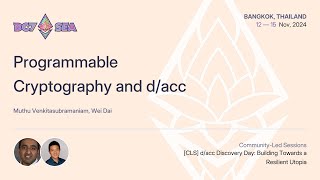 Programmable Cryptography and dacc [upl. by Alonzo]