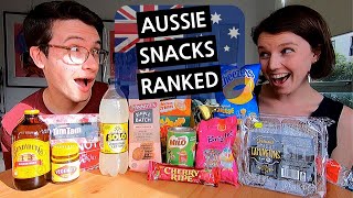 AMERICANS TRY TOP 10 AUSTRALIAN SNACKS [upl. by Agace306]