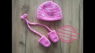 👶 Czapeczka Dla Niemowlaka Na Szydełku 10k  Crochet Baby hat [upl. by Mathilde631]