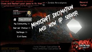 Minecraft  IM BEING SHOT  Zombie Apocalypse 1  Decimation Mod [upl. by Aimac495]