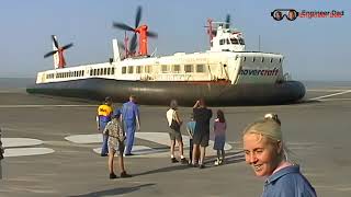 Now in Glorious 4K UK passenger hovercraft from Calais France to Dover Hoverspeed Wow [upl. by Anyaled]