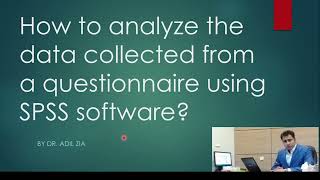 How to analyze the data collected from a questionnaire using spss software reliability efacfa [upl. by Keram205]